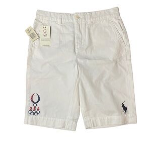 Polo 2008 OlympicsTeam USA Ralph Lauren White Women's Bermuda Shorts